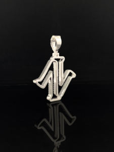 Colgante de Acero Inoxidable Estilo Rapero Hip Hop Personalizado con Circonitas y Diamantes - Product Image 4