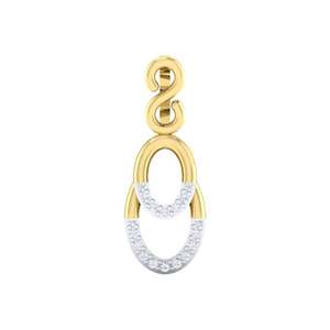 Colgante de Oro Certificado de 14Kt/18Kt con 0.07ct de Peso Total en Quilates, 18 Diamantes Reales, Elegantes Dijes de Diamantes - Product Image 1