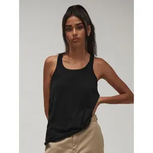 Camiseta sin mangas fluida con espalda cruzada para mujer, mercancía personalizada - Product Image 4