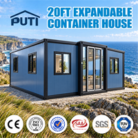 Maison conteneur extensible de luxe entièrement finie de 20 pieds ou 40 pieds, préfabriquée et pliable, avec chambre, cuisine et salle de bain pour jardin ou villa