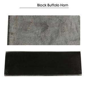 Plaques en corne de buffle écologiques de haute qualité avec des stries blanches style animal sculpté pour cadres optiques créations naturelles Inc - Product Image 3