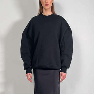 เสื้อสเวตเชิ้ตลำลองทรงโอเวอร์ไซส์สำหรับผู้หญิง มีกระเป๋า แขนยาว มีฮู้ด ผ้าฟลีซนุ่ม ระบายอากาศได้ดี เหมาะสำหรับฤดูใบไม้ร่วงและฤดูหนาว - Product Image 3