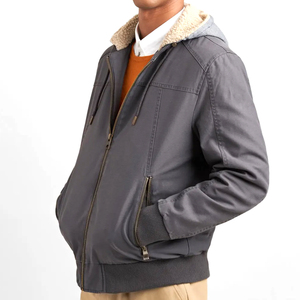 Venta al por mayor de chaqueta bomber de cuero para hombre con logotipo personalizado de talla grande hecho Pakistán frontal diseño personalizado de alta calidad impermeable a prueba de viento - Product Image 3