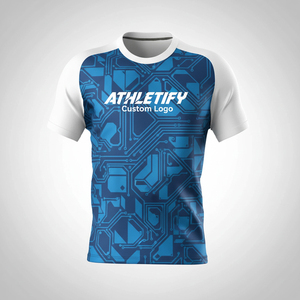 เสื้อฟุตบอลสำหรับผู้ชายแบบสั่งทำที่มีโลโก้ทีมและตัวเลขที่สมบูรณ์แบบสำหรับการแข่งขันฟุตบอลชุดฝึกซ้อมและชุดลำลอง - Product Image 1