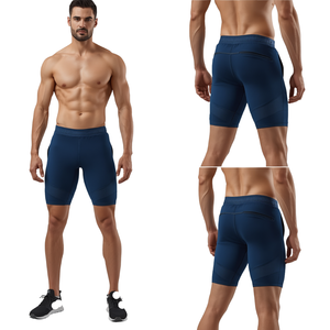 Pantalones Cortos Deportivos para Hombre, Color Azul Marino, de Primera Calidad, Ligeros, Transpirables, Ideales para Entrenamiento y Gimnasio - Product Image 3