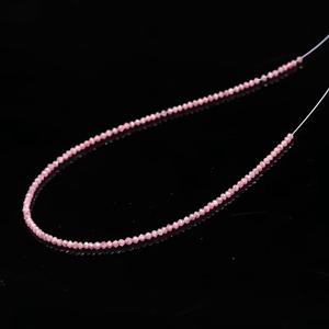 สร้อยข้อมือลูกปัดเพชรทรงเหลี่ยมสีชมพู 15 นิ้ว พลอยแท้ธรรมชาติ ขายส่งจำนวนมาก - Product Image 2