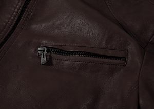 Veste en cuir véritable pour homme de la meilleure qualité pour l'automne et l'hiver, style streetwear, teinte unie avec service OEM, veste pour homme - Product Image 5