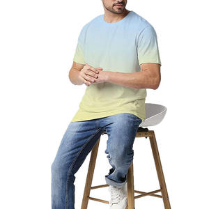 Nueva llegada 2025, venta al por mayor, camiseta transpirable ecológica de alta calidad para hombre, poliéster/algodón, ajuste Regular, manga corta de verano - Product Image 4