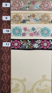 Custom Made Machine Embroidered Ribbons & Laces in Floral Designs & in Six Colours for Wedding Dresses & Resale. - Product Image 5