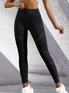 High Quality <b>Women's</b> High-Waisted Gym <b>Leggings</b> Yoga Sports Pants Breathable Knitted Eco-Friendly Quick Dry Sale Low Price - Product Image 4