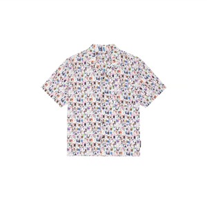 Haut en sergé imprimé intégral à la mode pour hommes et femmes tenue décontractée et rue motif graphique audacieux et unique caractéristique anti-rides - Product Image 2