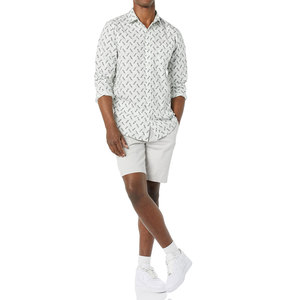 Chemise habillée formelle sans repassage, résistante aux plis, chemisier de voyage, performance extensible, vêtements de travail, haut élégant pour homme - Product Image 3