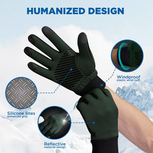 Guantes deportivos de invierno para hombre, poliéster cálido, resistente al agua, transpirable, duradero, estilo para exteriores - Product Image 3