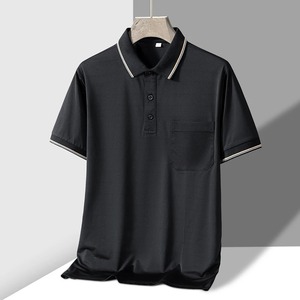 Camiseta Polo para hombre, manga corta, cuello vuelto, negocios, antiarrugas, diseño de bolsillo Real, camiseta Polo para hombre - Product Image 2