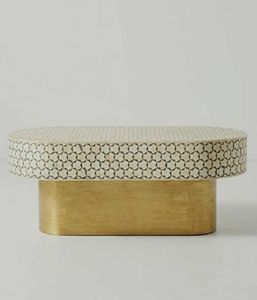 Nouveau design de table basse de luxe en incrustation de nacre Table vadrouille décorative meubles de salon fabriqués au Vietnam - Product Image 3
