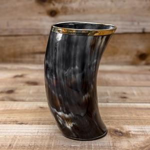 Norse Tradesman Polished Real Horn Cup Ox-Horn Shot Glass Mini-Drinking Horn Viking Mug Classic Party Use for Coffee - Product Image 2