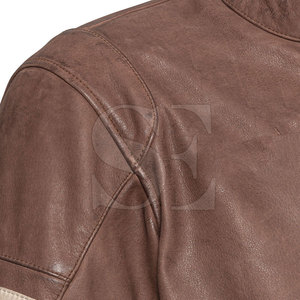 แจ็กเก็ตมอเตอร์ไซด์หนังแท้กันลมสำหรับฤดูหนาวออกแบบโลโก้ได้ตามต้องการ - Product Image 3