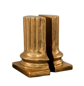 Serre-livres décoratifs en métal avec motif vertical pour étagères de bureau à domicile - Product Image 3