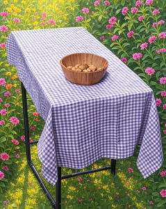 American Style <b>Square</b> Dining <b>Tablecloth</b> Woven Cotton Linen Jacquard Fabric Geometric Pattern 150x150cm Washable Customizable - Product Image 4