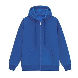 High Street Styles Sudadera con capucha de peso pesado en blanco Custom Loose Fit Unisex Sudadera con cuello redondo Sudaderas con capucha de gran tamaño para hombres - Product Image 1