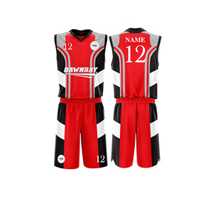 Ensemble d'uniformes de basketball personnalisés par sublimation, jersey et short en polyester respirant à séchage rapide, vêtements de sport d'équipe pour hommes, femmes et jeunes - Product Image 1