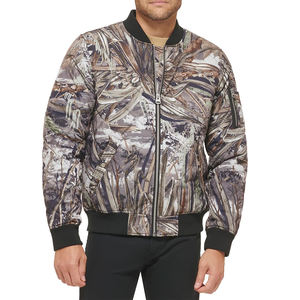 Veste d'hiver en cuir matelassé pour hommes avec col montant coupe-vent chauffant en nylon à coque rembourrée design à la mode en gros - Product Image 1