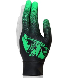 Guante de Snooker Antideslizante de Tres Dedos, Personalizable con Logotipo, Profesional, de Alta Calidad, Diseño Transpirable de Nailon Verde para Jugar al Billar - Product Image 2