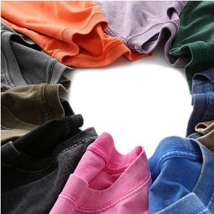 เสื้อแฟชั่นผู้ชายลายกรดเสื้อยืดลำลองลำลองสำหรับใส่ในชีวิตประจำวันเสื้อลายวินเทจซักด้วยกรดออกแบบได้ตามต้องการ - Product Image 6