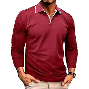 Camisetas de Golf Personalizadas de Alta Calidad para Hombre, Corte Atlético, Manga Larga, 100% Algodón, Transpirables, Tejidas, Casuales, de Bangladesh - Product Image 4
