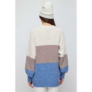 Pull oversize en tricot vintage haut de gamme pour femmes, en laine mérinos respirante, tricot torsadé décontracté pour l'automne et l'hiver, devant inclus - Product Image 5