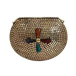 Nuevo bolso indio Mosaic Cosmetic e Holder Bolso DE BODA Bolso de fiesta Elegante señoras Caja de embrague Redondo DE LA India por RF Crafts - Product Image 6