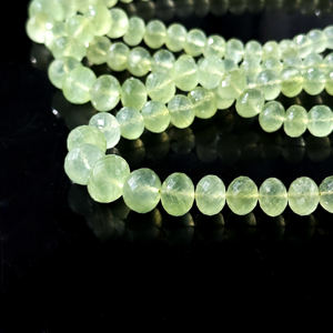 Cuentas facetadas de prehnita natural de 8-12 mm, hilo de cuentas sueltas de prehnita natural para la fabricación de joyería. - Product Image 4