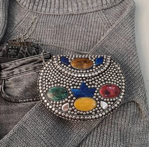 Qualité assurée à la main Designer soirée métal mosaïque pochette Cum sac à bandoulière métal mosaïque dames pochette - Product Image 6