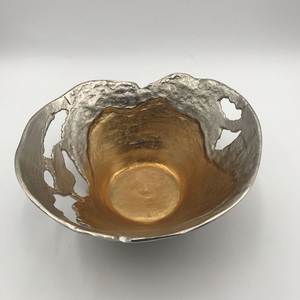 Ensemble de bols et d'assiettes en acier inoxydable antique pour servir des fruits, des fruits secs, des salades, des bols à mélanger, compatibles lave-vaisselle, écologiques, pour les fêtes - Product Image 3