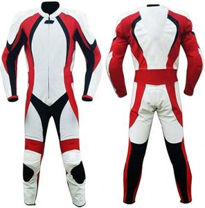 Combinaison de course personnalisée de haute qualité dernier style veste de moto en cuir véritable respirant imperméable OEM équipement de course en deux pièces - Product Image 1