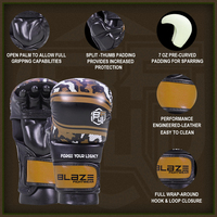 Guantes de Entrenamiento de MMA, Piel de Vacuno, Secado Rápido, Absorción de Humedad, para Combate en Jaula, Kick Boxing, Muay Thai, Boxeo, Artes Marciales