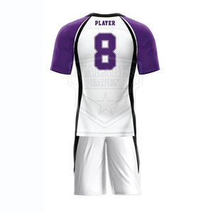 Uniforme de fútbol personalizado, cómodo y transpirable para adultos, conjunto de mangas cortas disponible en varios materiales - Product Image 3