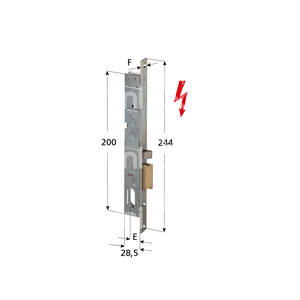 SERRURE ELECTRIQUE pour jambages-12V AC loquet autobloquant sans contreplaque cylindre ovale non inclus - Product Image 1