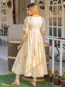 Indien Vintage Style femmes robe main bloc Floral imprimé coton à la mode décontracté été porter respirant doux Logo naturel - Product Image 3