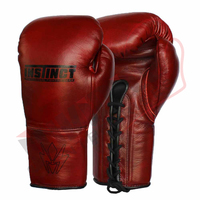 Gants de boxe professionnels de qualité supérieure, en cuir antique, à lacets, très demandés, fabriqués sur mesure, de la meilleure qualité.