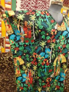 Femmes durable son noir coton caftan robe imprimé fleuri Maxi Midi Style dos libre plage Resort porter pour l'été - Product Image 2