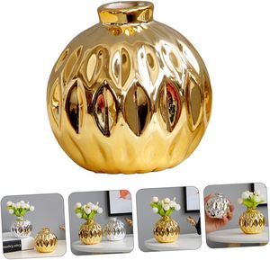 Metal Casted Decorative Aluminum <b>Vase</b> Modern Brass Plated Flower Urn <b>Vase</b> Handcrafted Metal Table Top Decorative - Product Image 4