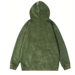 Sweat à capuche délavé à l'acide pour hommes, coupe ajustée, meilleure qualité, qualité supérieure, qualité supérieure, prix de gros - Product Image 2