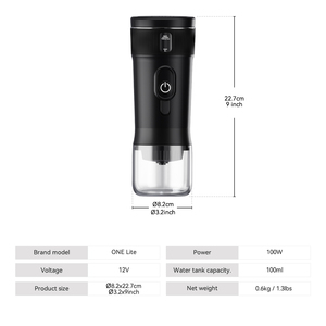 Machine à expresso électrique 2-en-1 avec chauffage sans fil, cafetière portable rechargeable, 5 bars - Product Image 5