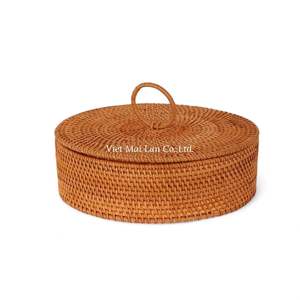 Wholesale Handmade Rattan <b>Storage</b> <b>Box</b> From Vietnam For Home Organization And Interior <b>Decoration</b> - Product Image 3
