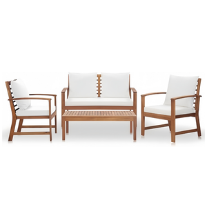 Ensemble de mobilier d'extérieur moderne de luxe en bois d'acacia canapé et table basse résistants aux intempéries pour cours d'hôtels villas en vente directe - Product Image 1