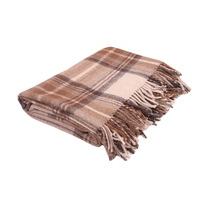 Mantas de Picnic Raschel Naturales Stewart de la Mejor Calidad, 75% Lana Reciclada, Diseño Clásico a Rayas, Personalizables, Estilo Indio