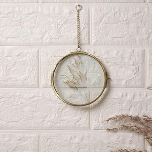 Mini Hexagon Shape Hanging Glass <b>Photo</b> <b>Frame</b> With Chain, Sturdy Golden Metal Display <b>Frame</b> for Gifts, Ornaments, and Mini Art - Product Image 6