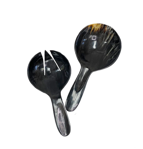Cubiertos Cuerno Servidor de ensalada con mango de madera Fabricado Artículos de servicio de lujo Servidor de ensalada de diseño de lujo - Product Image 6