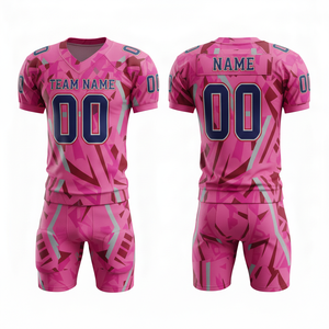 ชุดยูนิฟอร์มอเมริกันฟุตบอลแบบปรับแต่งได้ พร้อมกางเกงขาสั้นและตำแหน่งโลโก้ด้านหน้า - Product Image 3